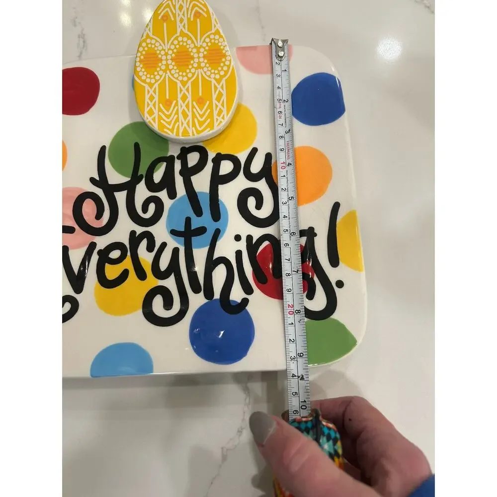 Happy‎ Everything Coton Colors Yellow Easter Egg Attachment With 9.25” Platter
